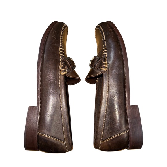 Cole Haan Mens 9.5M Pre-Owned Brown Leather Buckle Loafer Dress Shoes Slip-On - Picture 7 of 15